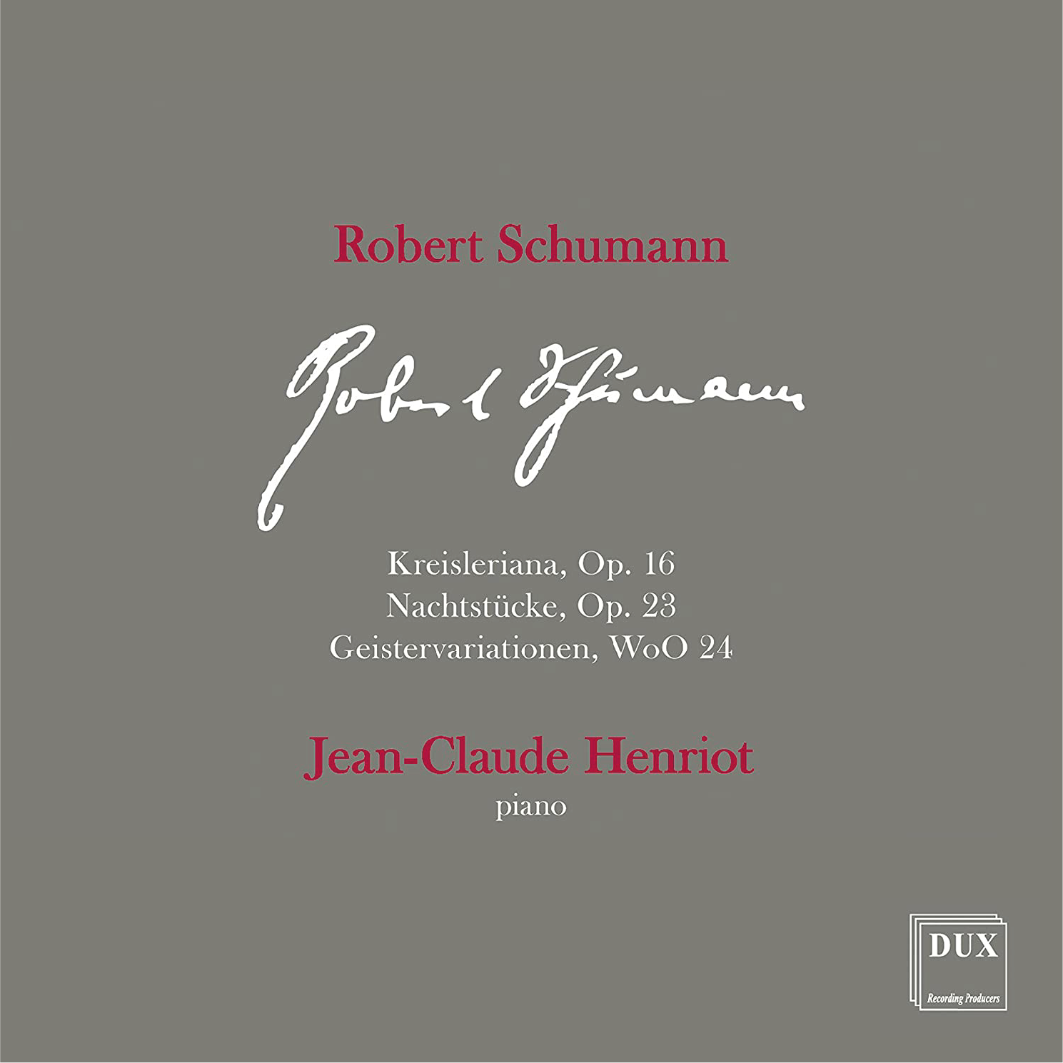 Robert Schumann interprété par Jean-Claude Henriot au piano